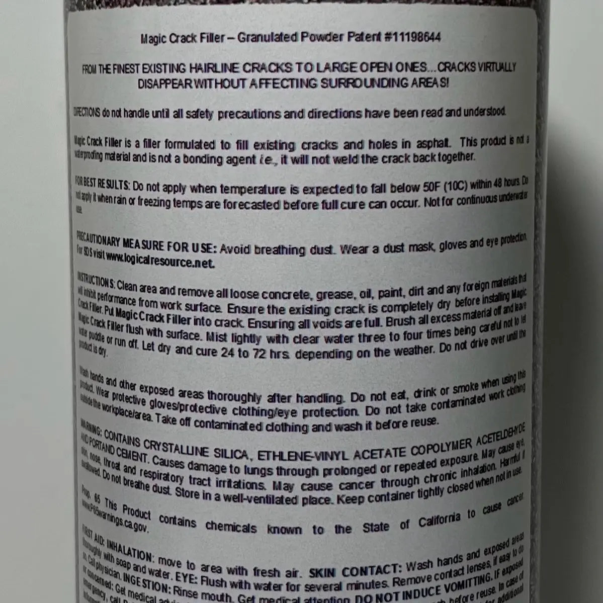 3 Pack Asphalt Magic Crack Filler - High-Performance Filler for Driveways, Parking Lots, and Roads!!